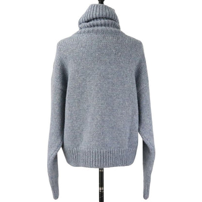 Celine Triomphe Turtle Knit Balki Sweater Blue Pastel