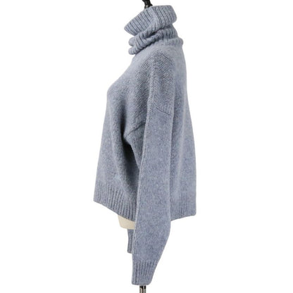 Celine Triomphe Turtle Knit Balki Sweater Blue Pastel