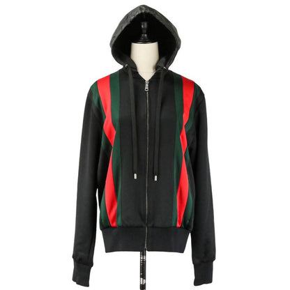 Gucci Webline Technical Jersey Full Zip Track Bomber Jacket S Black Red Green