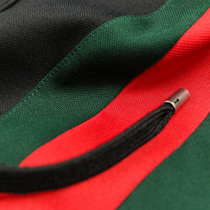 Gucci Webline Technical Jersey Full Zip Track Bomber Jacket S Black Red Green