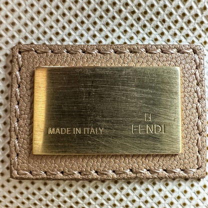 Fendi Peekaboo 2-Way Shoulder Bag Brown Beige