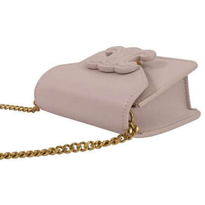 Celine Triomphe Chain Card Holder Mini Shoulder Bag Light Pink