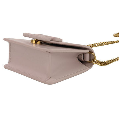 Celine Triomphe Chain Card Holder Mini Shoulder Bag Light Pink