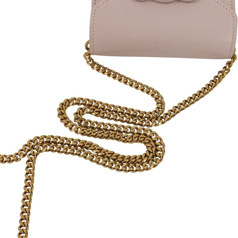 Celine Triomphe Chain Card Holder Mini Shoulder Bag Light Pink