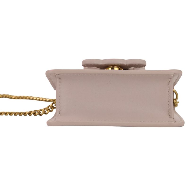 Celine Triomphe Chain Card Holder Mini Shoulder Bag Light Pink