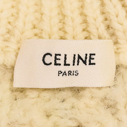 Celine Triomphe Crew Neck Knit Sweater S Ivory