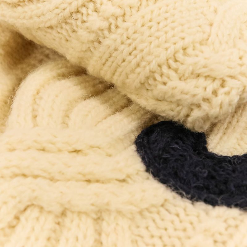 Celine Triomphe Crew Neck Knit Sweater S Ivory