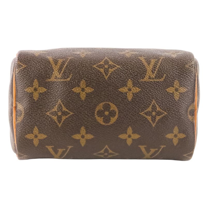 Louis Vuitton Nano Speedy Monogram Shoulder Pouch Mini Bag Brown