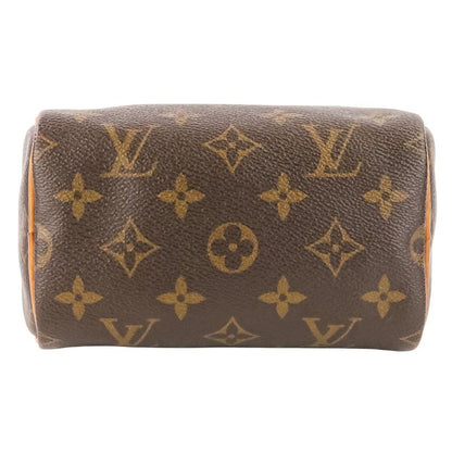 Louis Vuitton Nano Speedy Monogram Shoulder Pouch Mini Bag Brown