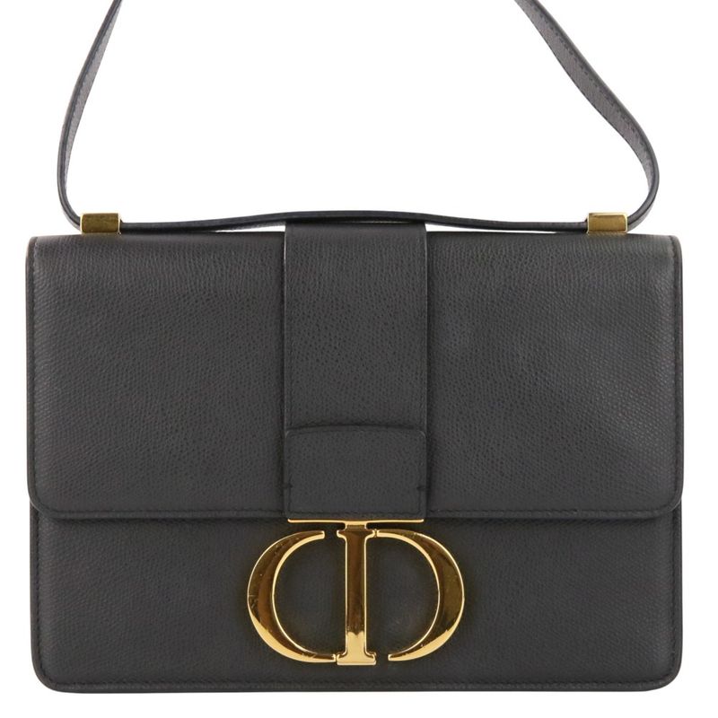 Dior 30 Montaigne Leather Bag Black