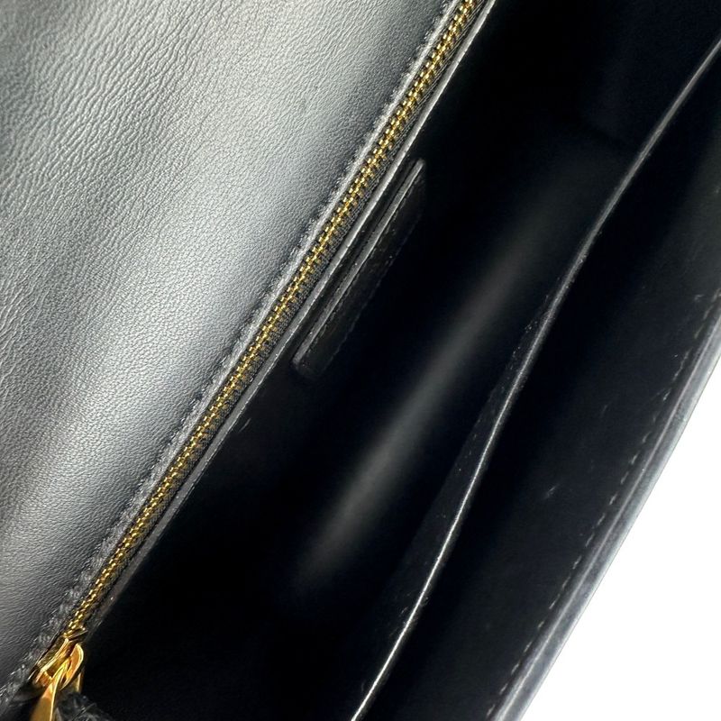 Dior 30 Montaigne Leather Bag Black