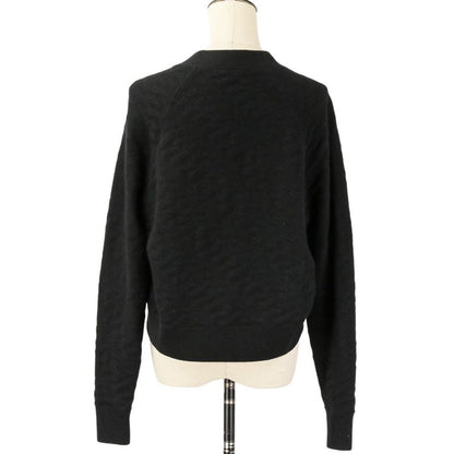 Hermes Button Wool Knit V-neck Cardigan 34 Black