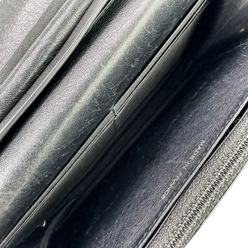 Chanel Brilliant Patent Quilted Chain Wallet Black