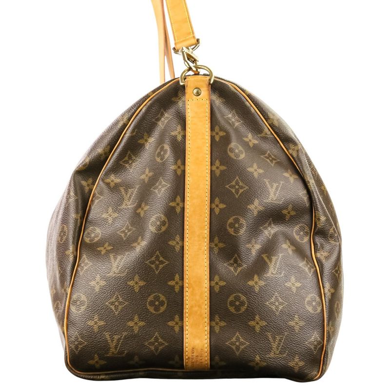 Louis Vuitton Monogram Keepall Bandouliere 60 Boston Bag Brown