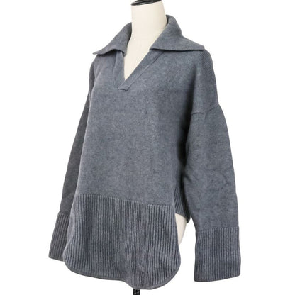 Loewe Anagram Wool Polo Knit Sweater S Gray