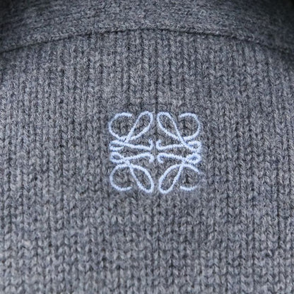 Loewe Anagram Wool Polo Knit Sweater S Gray