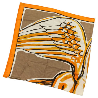 Hermes Libre Comme Pegase Carre Geant 140 Shawl Orange Brown