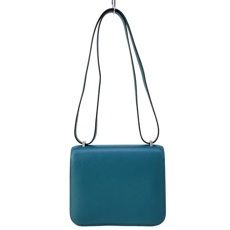 Hermes Shoulder Bag Constance 3 Mini 18 Verse Bosphor Silver Val Bosphor