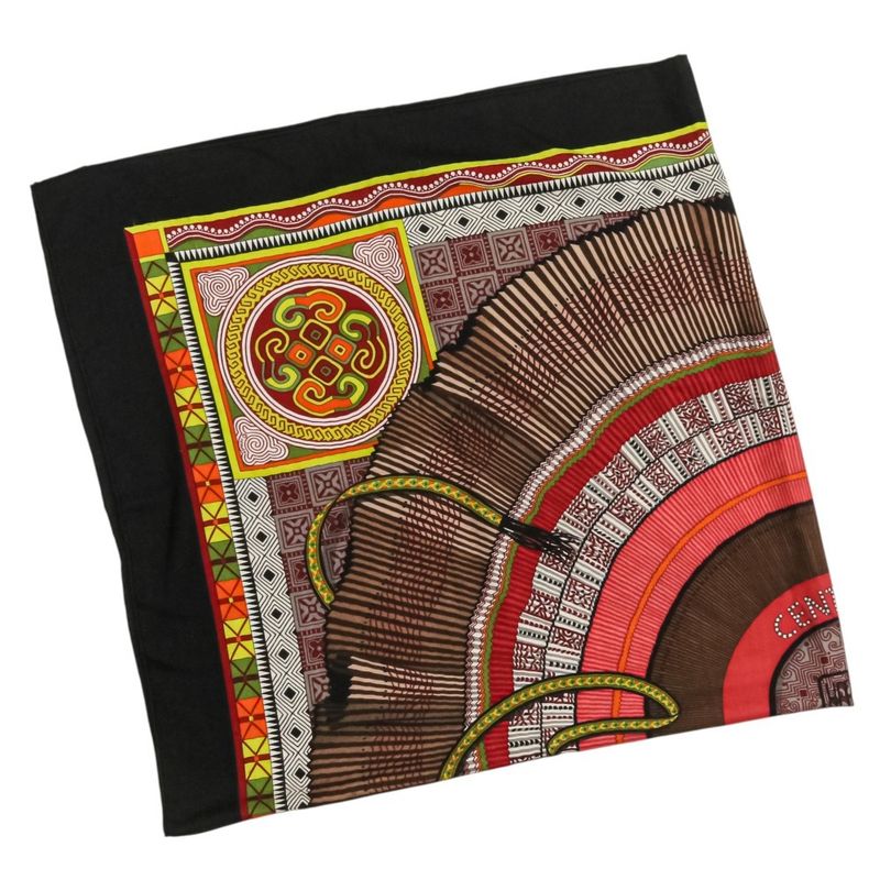 Hermes Cent Plis Des Miao Carre Geant 140 Cashier Large Shawl Black Red