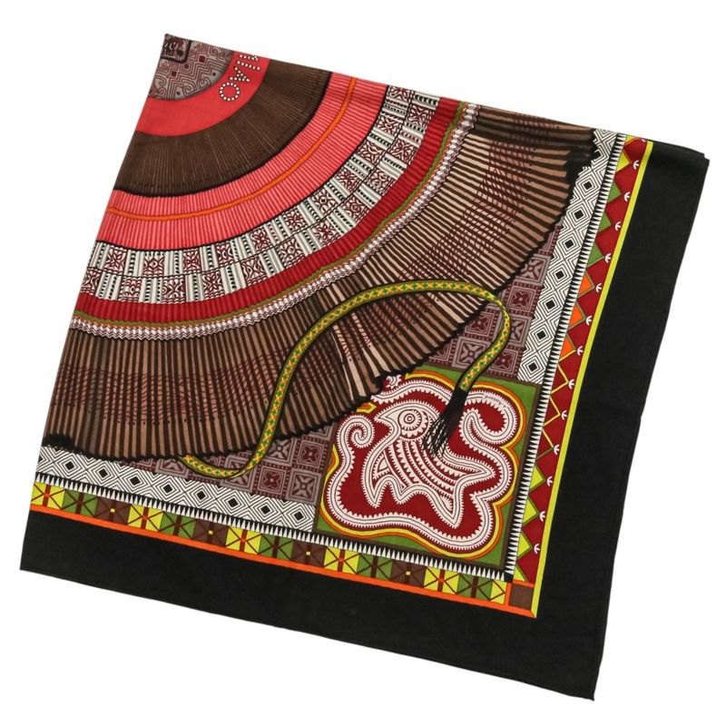 Hermes Cent Plis Des Miao Carre Geant 140 Cashier Large Shawl Black Red