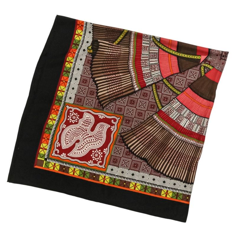 Hermes Cent Plis Des Miao Carre Geant 140 Cashier Large Shawl Black Red
