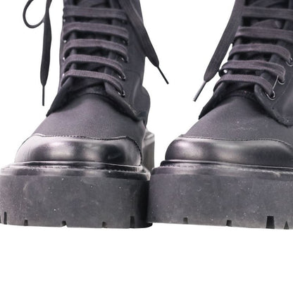Celine Lace Up Balkis Boots Nylon Canvas 36