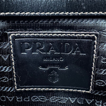 Prada Velvet Leather Combination 2-Way Shoulder Bag Dark Brown