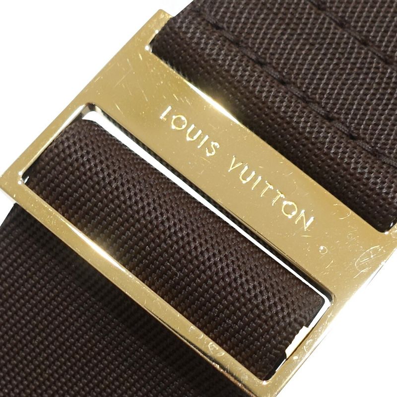 Louis Vuitton Geronimos Belt Bag Damier Ebene Canvas Brown Gold