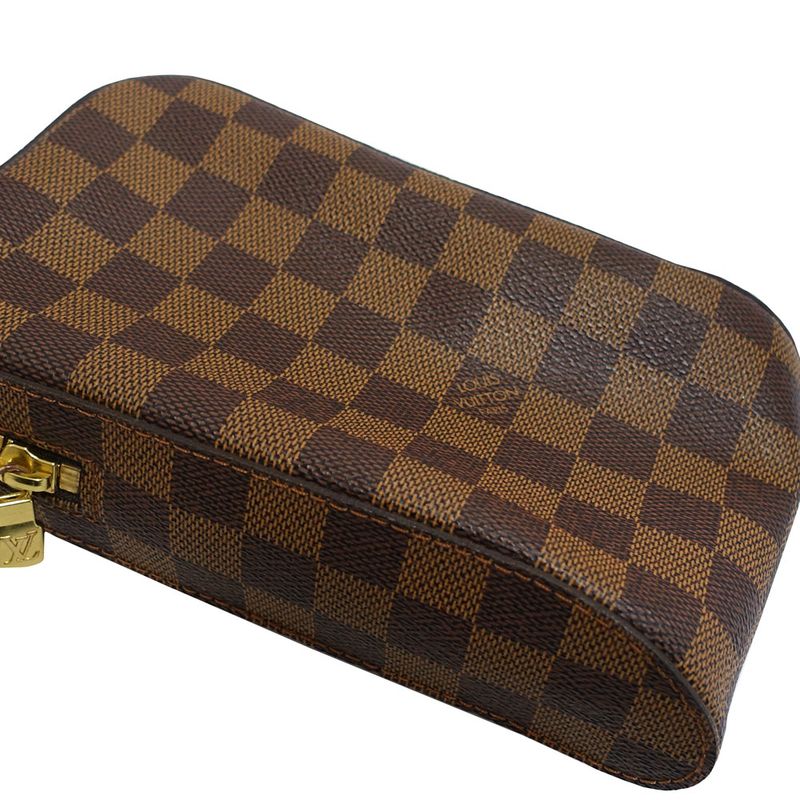 Louis Vuitton Geronimos Belt Bag Damier Ebene Canvas Brown Gold