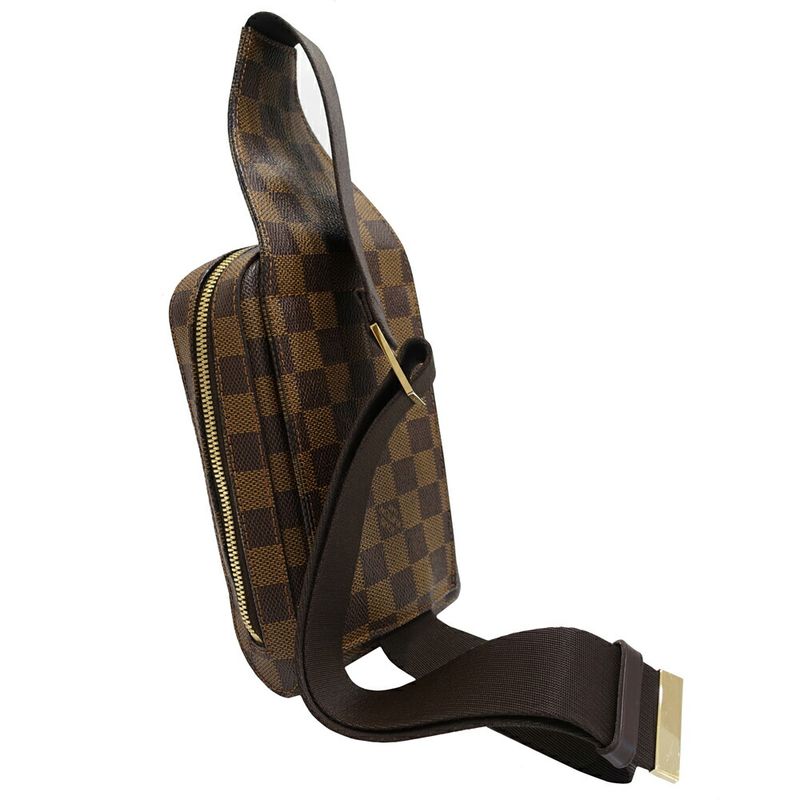 Louis Vuitton Geronimos Belt Bag Damier Ebene Canvas Brown Gold