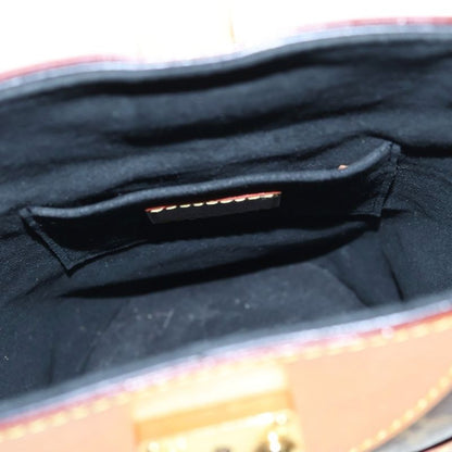 Louis Vuitton Monogram Duffle Mini Shoulder Bag Brown Leather