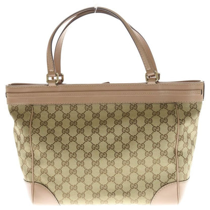 Gucci GG Canvas Tote Beige Pink Gold Brown