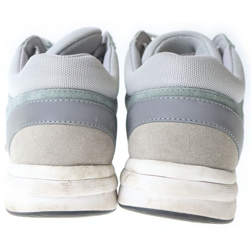 Chanel CC Logo Suede Leather Low Cut Sneakers Gray Blue Grey-blue