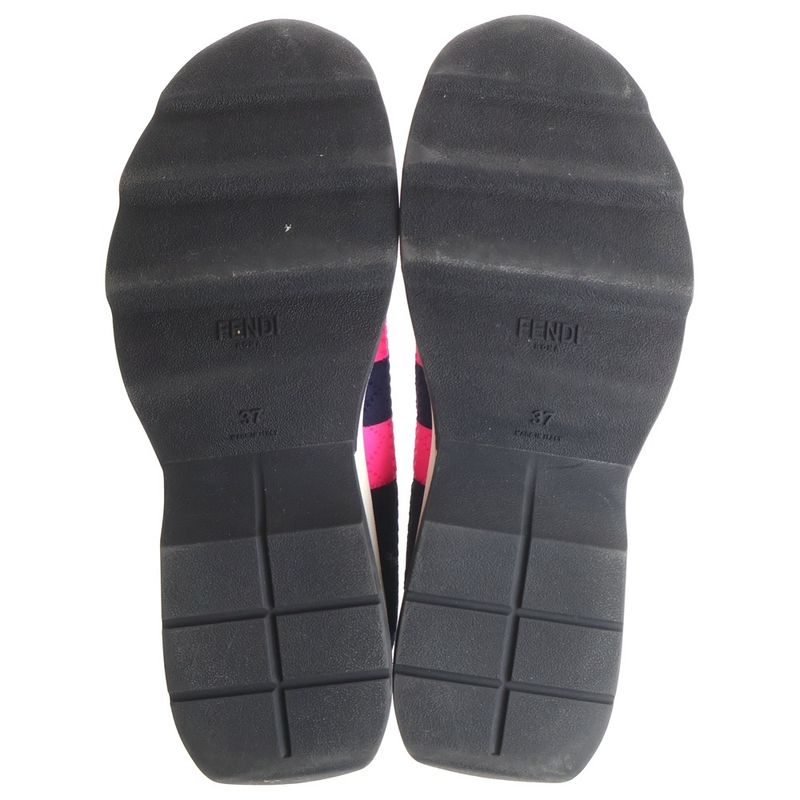 Fendi Border Socks Sneakers Navy Pink Navypink