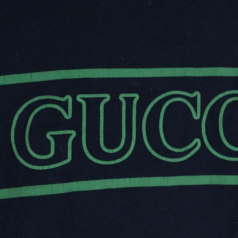 Gucci Front Logo Print Short Sleeve T-Shirt Black