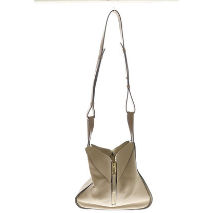 Loewe Hammock Small Shoulder Bag Beige Leather Silver