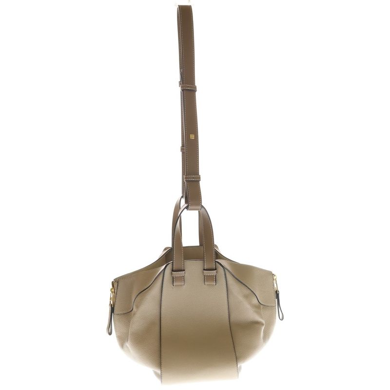 Loewe Hammock Small Shoulder Bag Beige Leather Silver