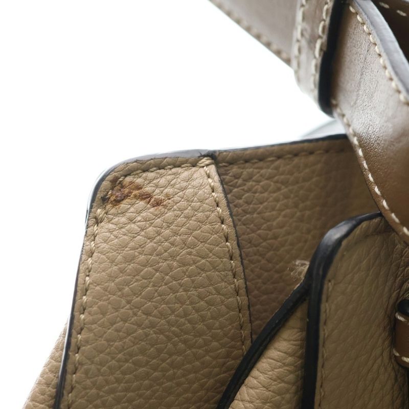 Loewe Hammock Small Shoulder Bag Beige Leather Silver