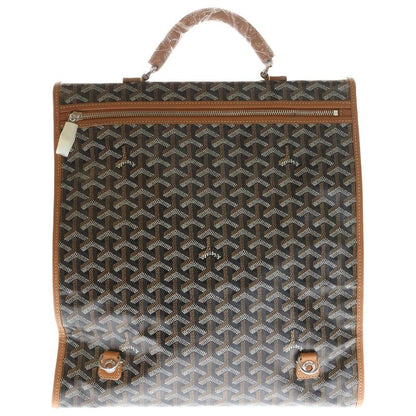 Goyard Sunleger Backpack Brown Black Leather Silver