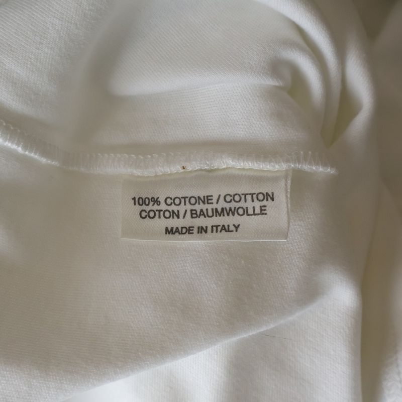Hermes Logo Embroidery Crew Neck Short Sleeve T-Shirt White