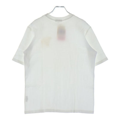 Hermes Logo Embroidery Crew Neck Short Sleeve T-Shirt White