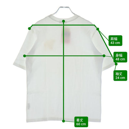 Hermes Logo Embroidery Crew Neck Short Sleeve T-Shirt White