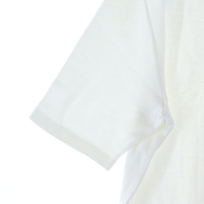 Hermes Logo Embroidery Crew Neck Short Sleeve T-Shirt White