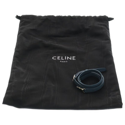 Celine Big Nano 2-Way Shoulder Bag Blue Leather Silver