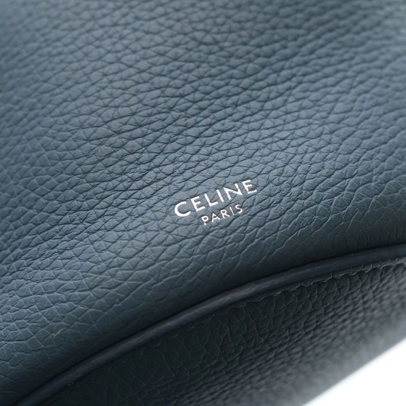 Celine Big Nano 2-Way Shoulder Bag Blue Leather Silver