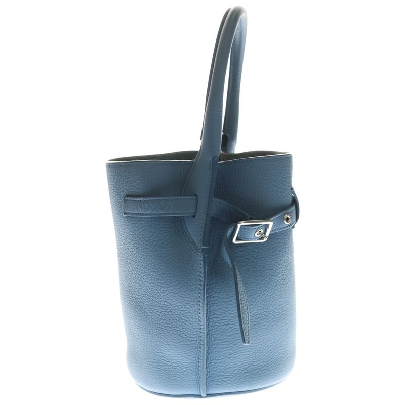 Celine Big Nano 2-Way Shoulder Bag Blue Leather Silver