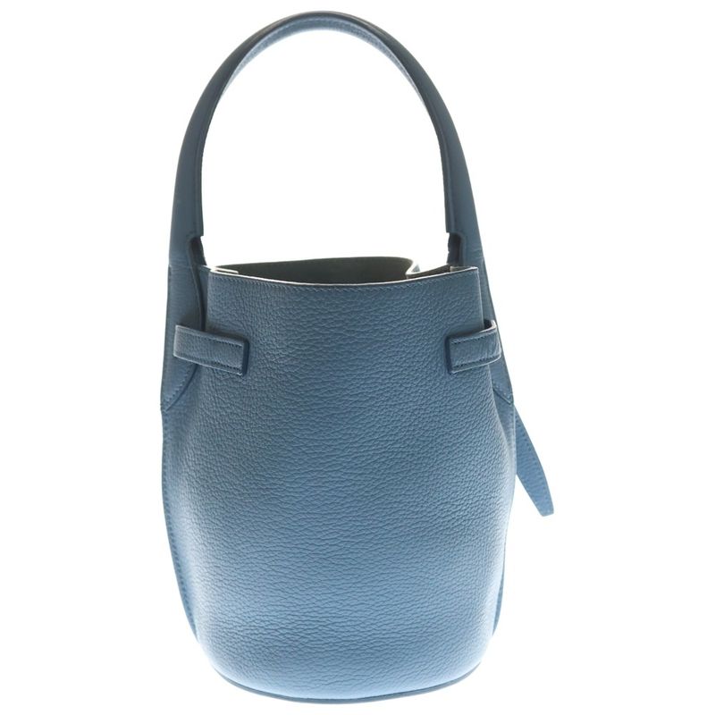 Celine Big Nano 2-Way Shoulder Bag Blue Leather Silver