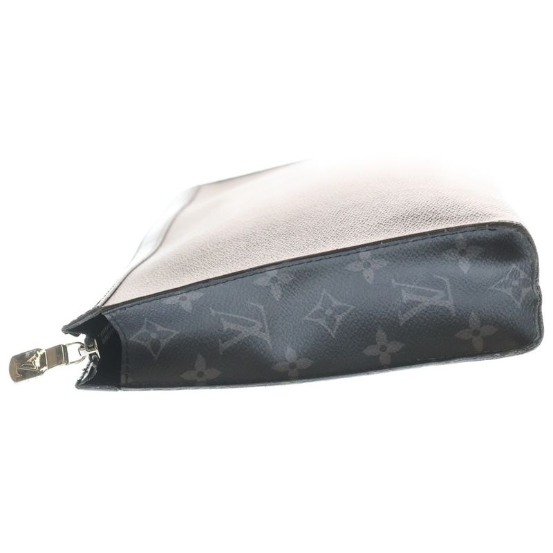 Louis Vuitton Monogram Pochette Voyage Clutch Gray