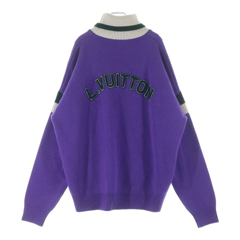 Louis Vuitton Roll Neck Pullover Knit Purple Nos Sweater