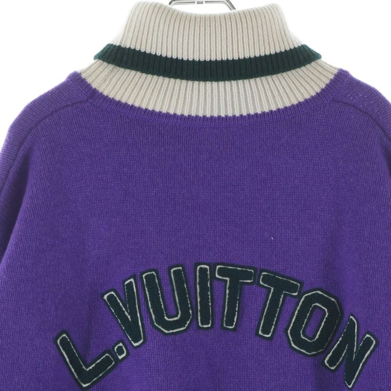 Louis Vuitton Roll Neck Pullover Knit Purple Nos Sweater